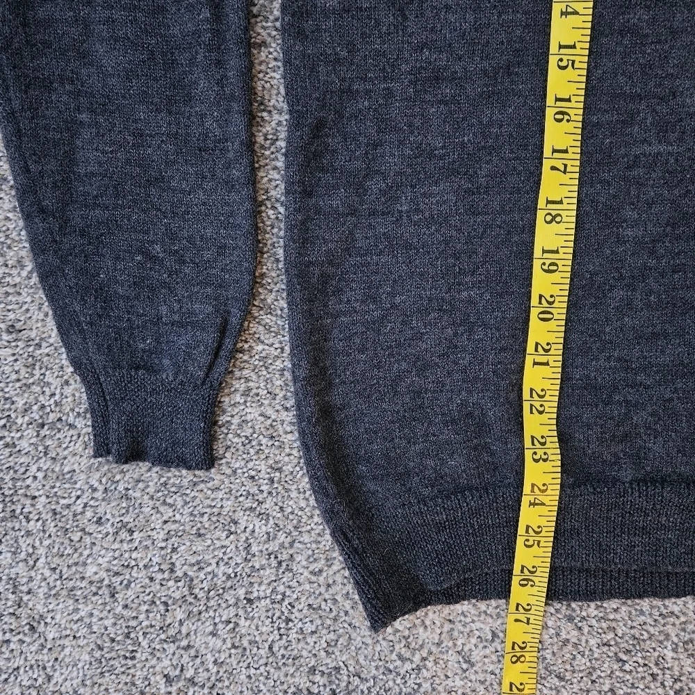 Vintage J. Crew Oarsman 100% Merino Wool Cardigan Gray Sweater Men's Size Medium